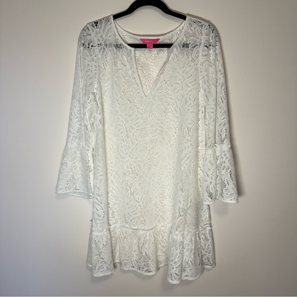 Lilly Pulitzer White Lace Swim Coverup
